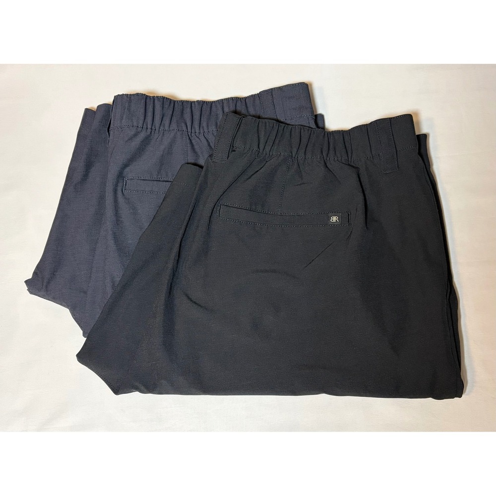 Banana Republic Mens Performance Shorts 2 Pack Black Gray Textured Size 38